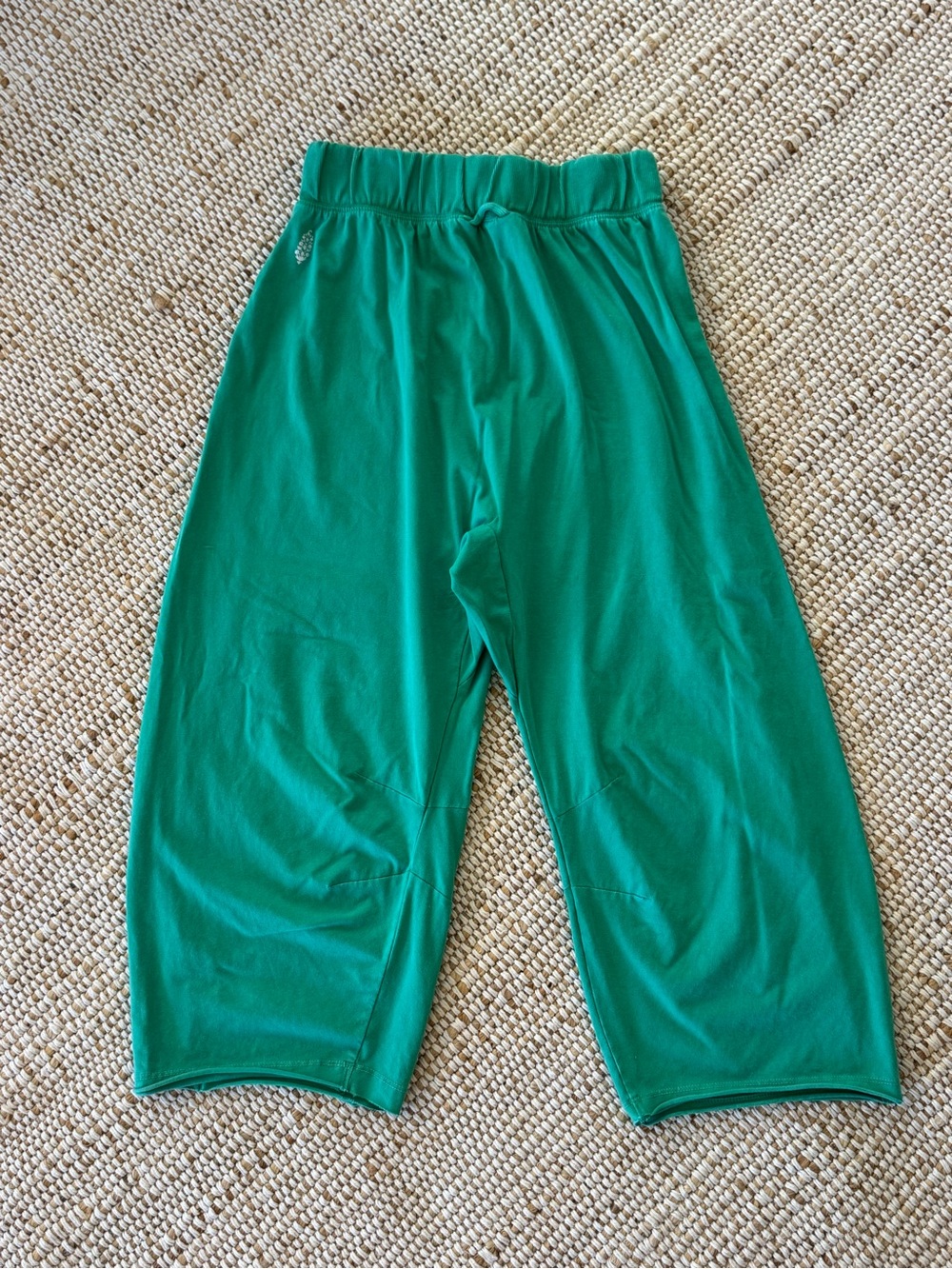 Free People Hot Shot Relaxed Wide Barrel Leg Pants Size XS in Green Sheen - Picture 5 of 12